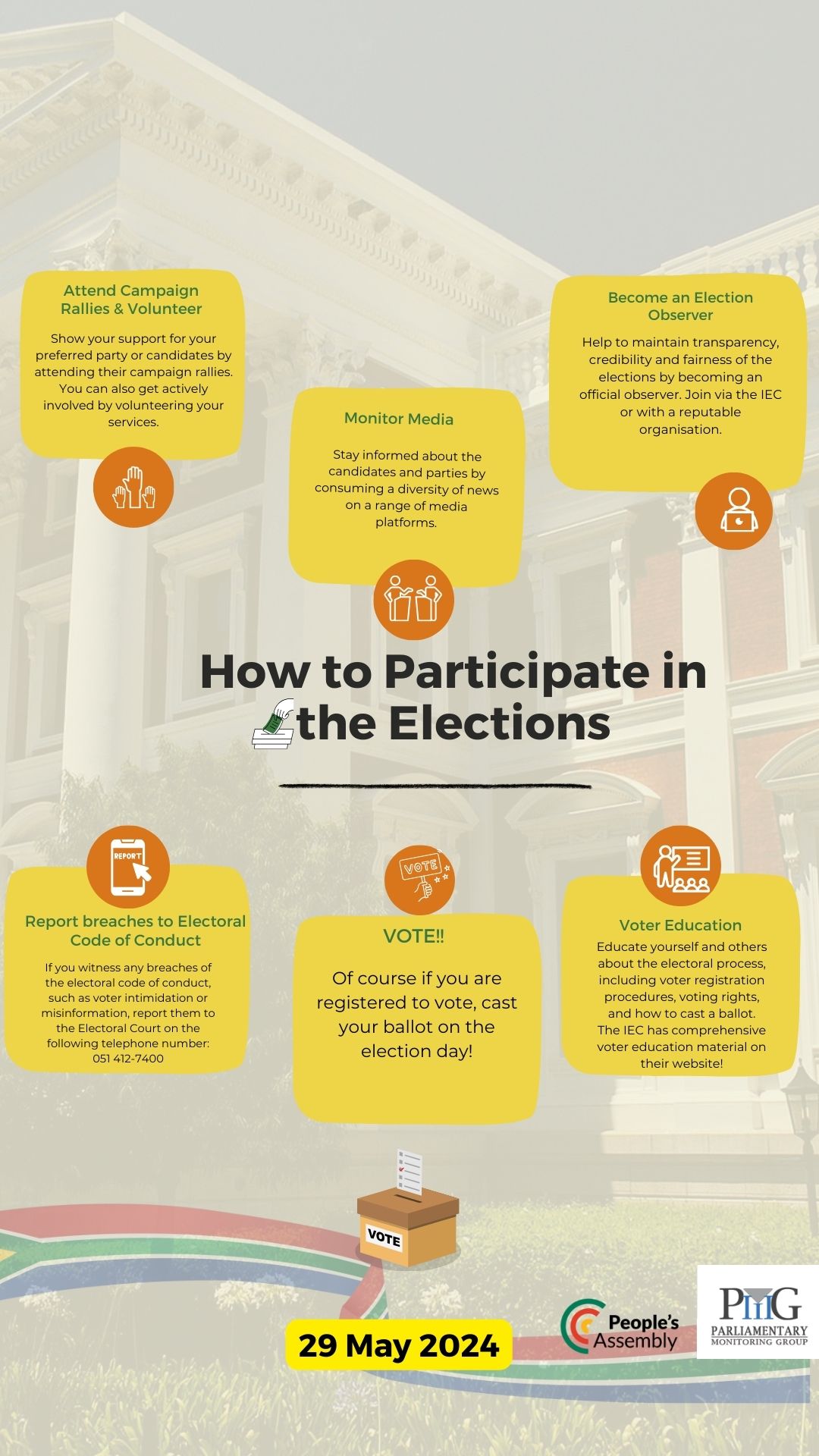 how to participate in elections